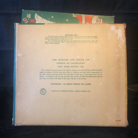 Christmas lights multi colored VTG USA 15 lights 23 feet long EUC - Picture 4 of 8